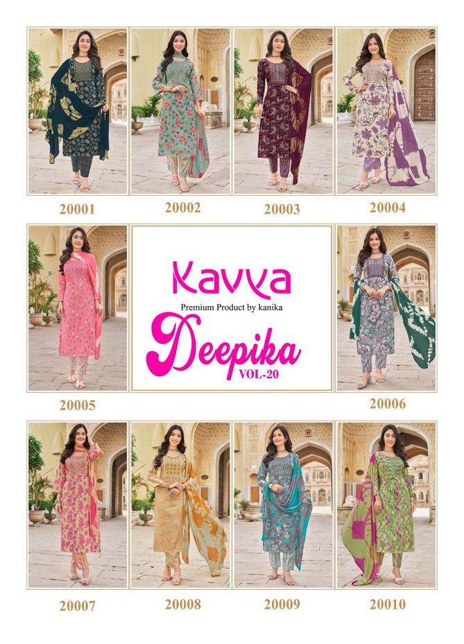 Deepika Vol 20 By Kavya Capsule Printed Kurti With Bottom Dupatta Wholesale Shop In Surat
